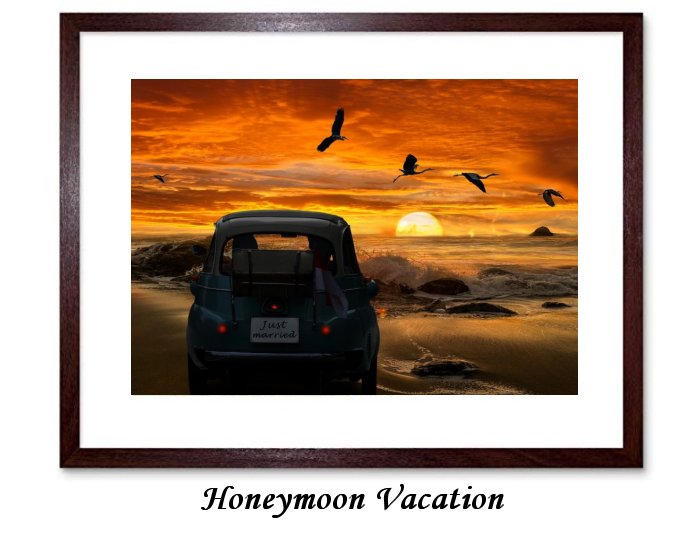  Honeymoon Vacation Framed Print